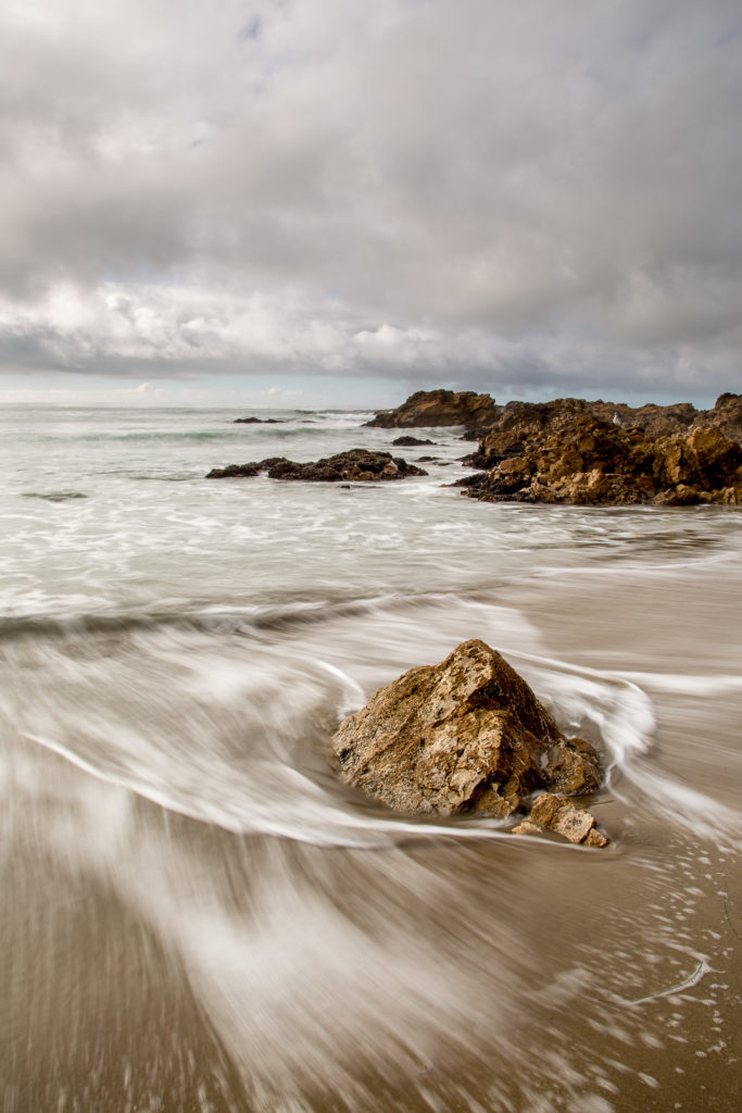 Long exposure taken at Pescadero Beach in California.